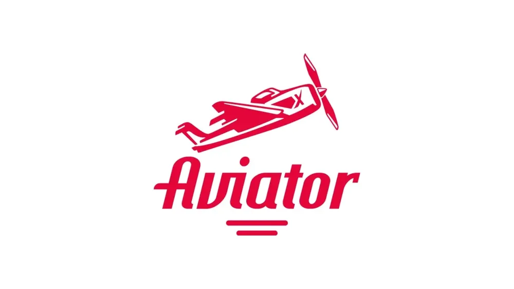Official Aviator branding: the red plane above the Aviator wordmark